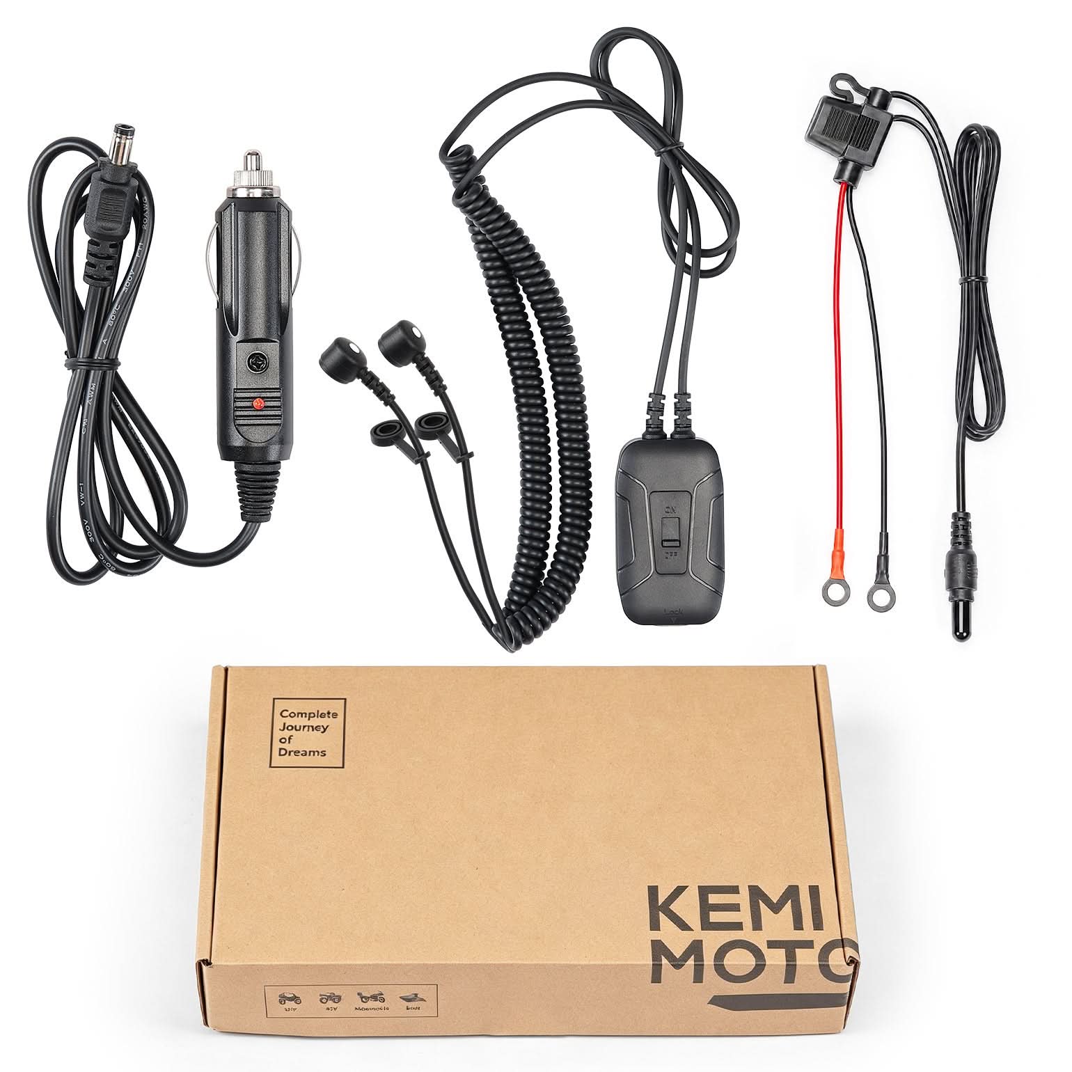 Kemimoto guanti riscaldati cavo magnetico 12V moto