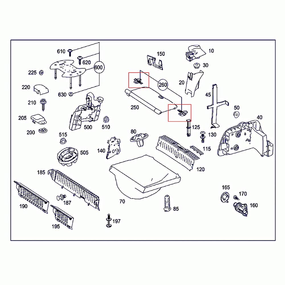 Kuuleyn A1696930284 clip cappelliera 2 pezzi per W169 W245