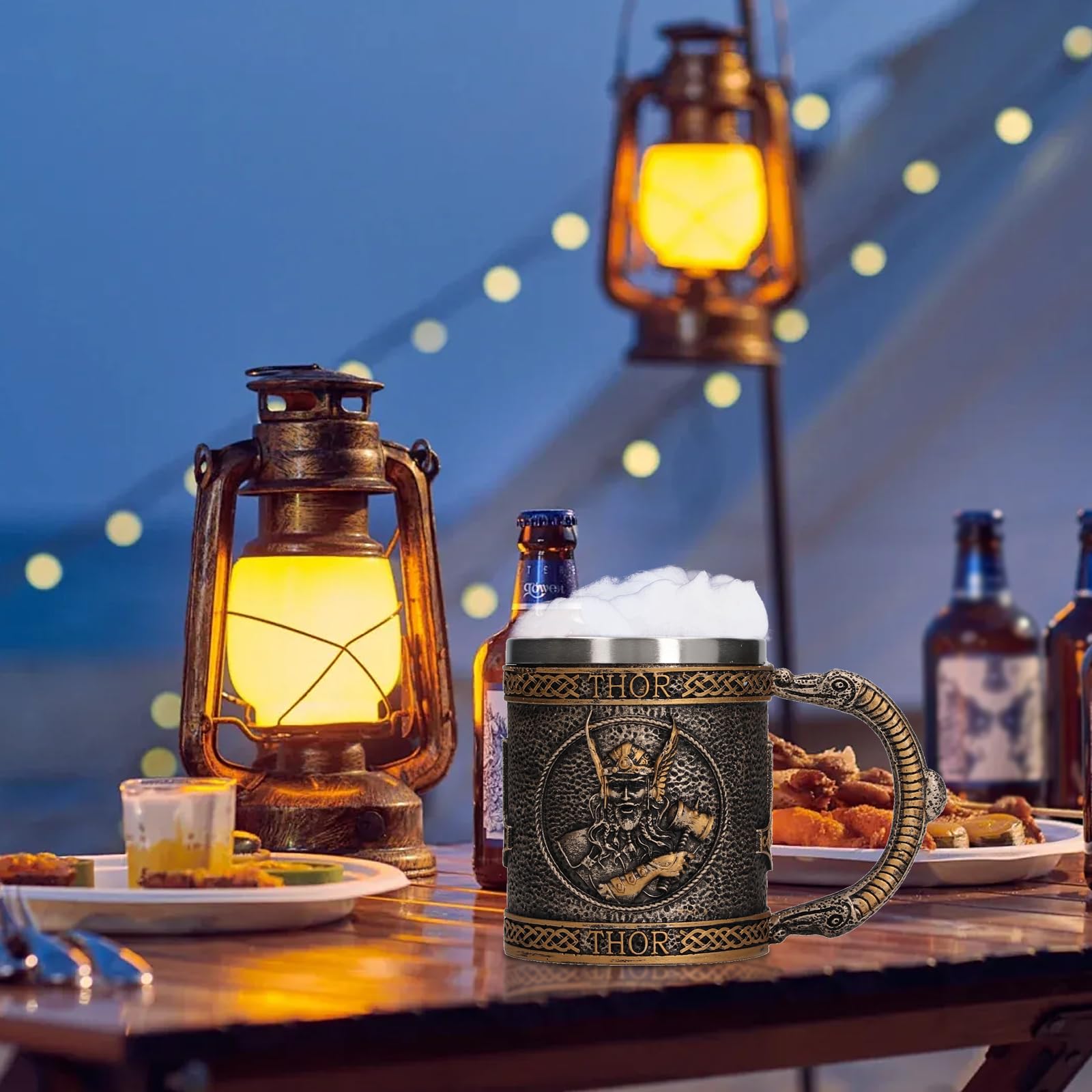 Kuuleyn Teschio Vichingo boccale birra bronzo 1 pz