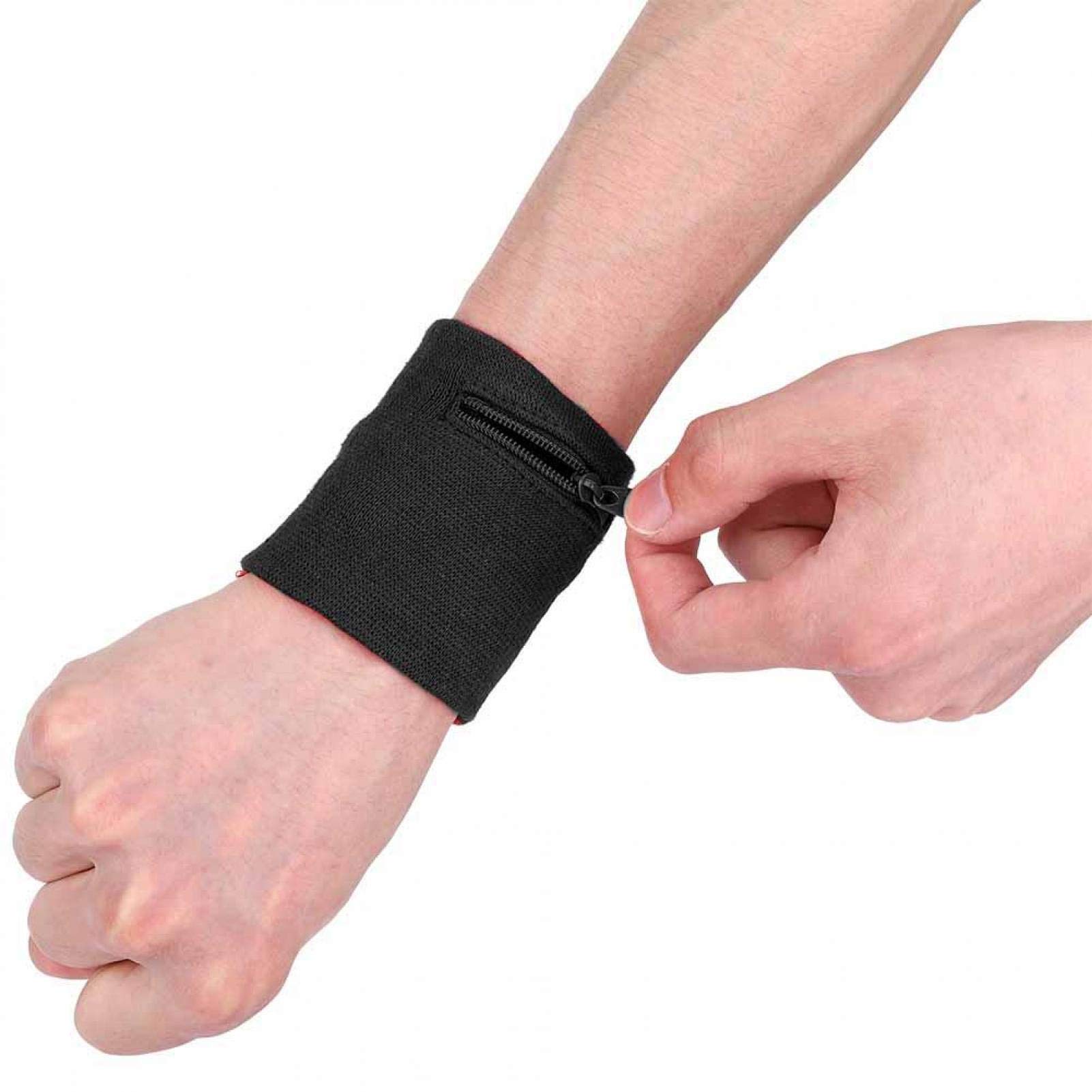 Kuuleyn Polsino sportivo con cerniera cotone nero unisex