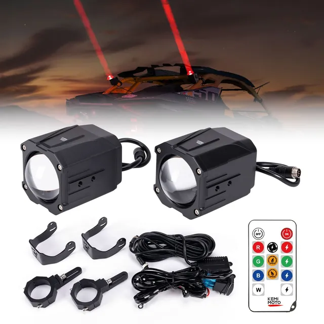 Kemimoto Whipless Luce Chase LED 9 modalità roll-bar 1,5-2"
