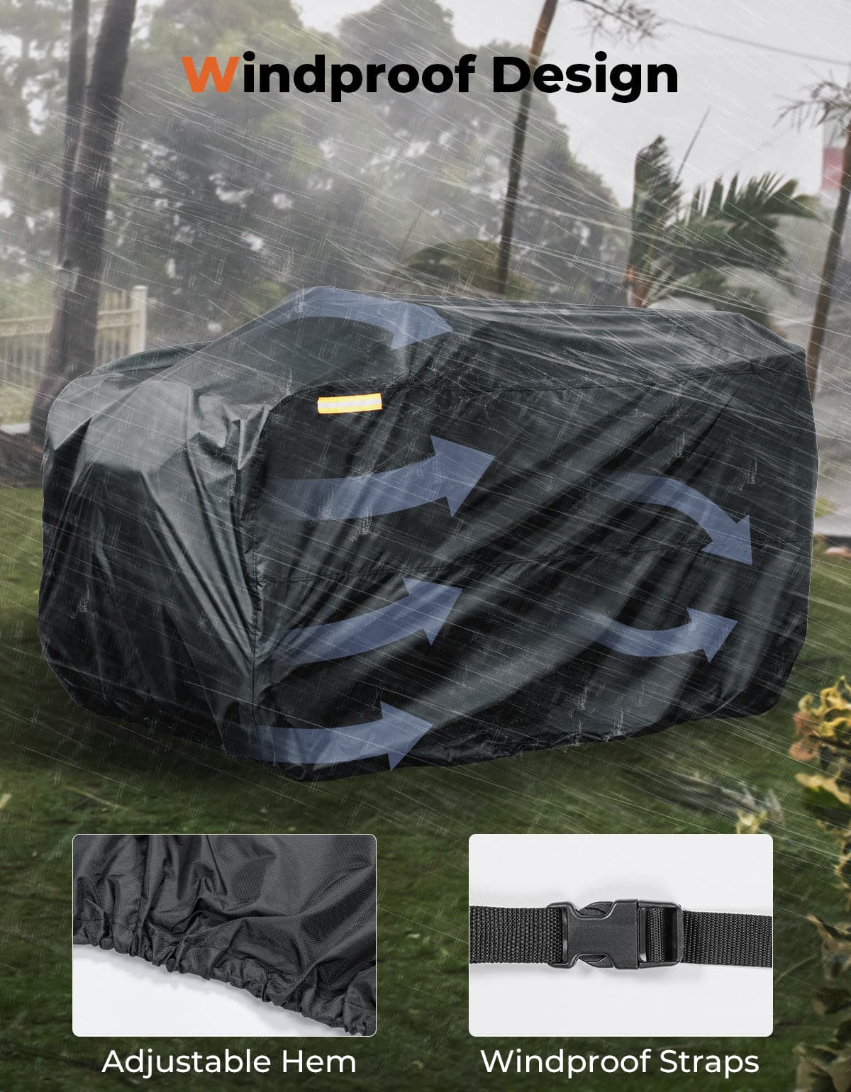 KEMIMOTO 2407 Telo Copri Quad ATV Impermeabile 300D