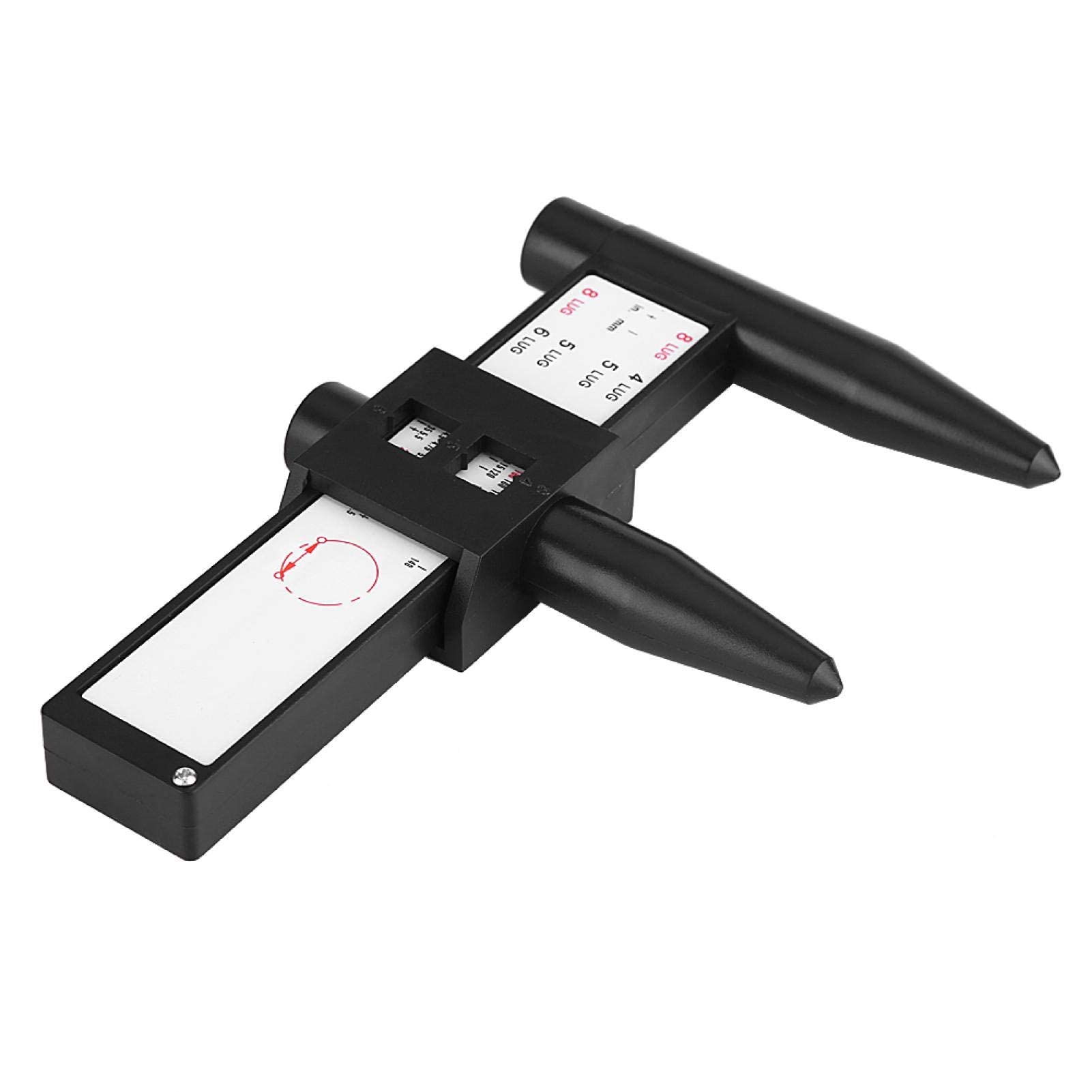 Kuuleyn Misuratore PCD 4-5-6-8 fori calibro cerchi nero