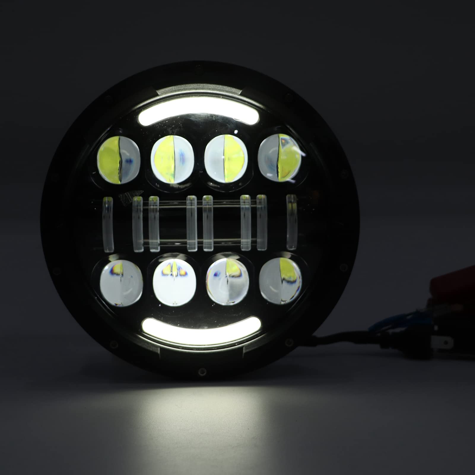 Hapivida Faro Moto LED 7 Pollici 6000K 3000LM Bianco