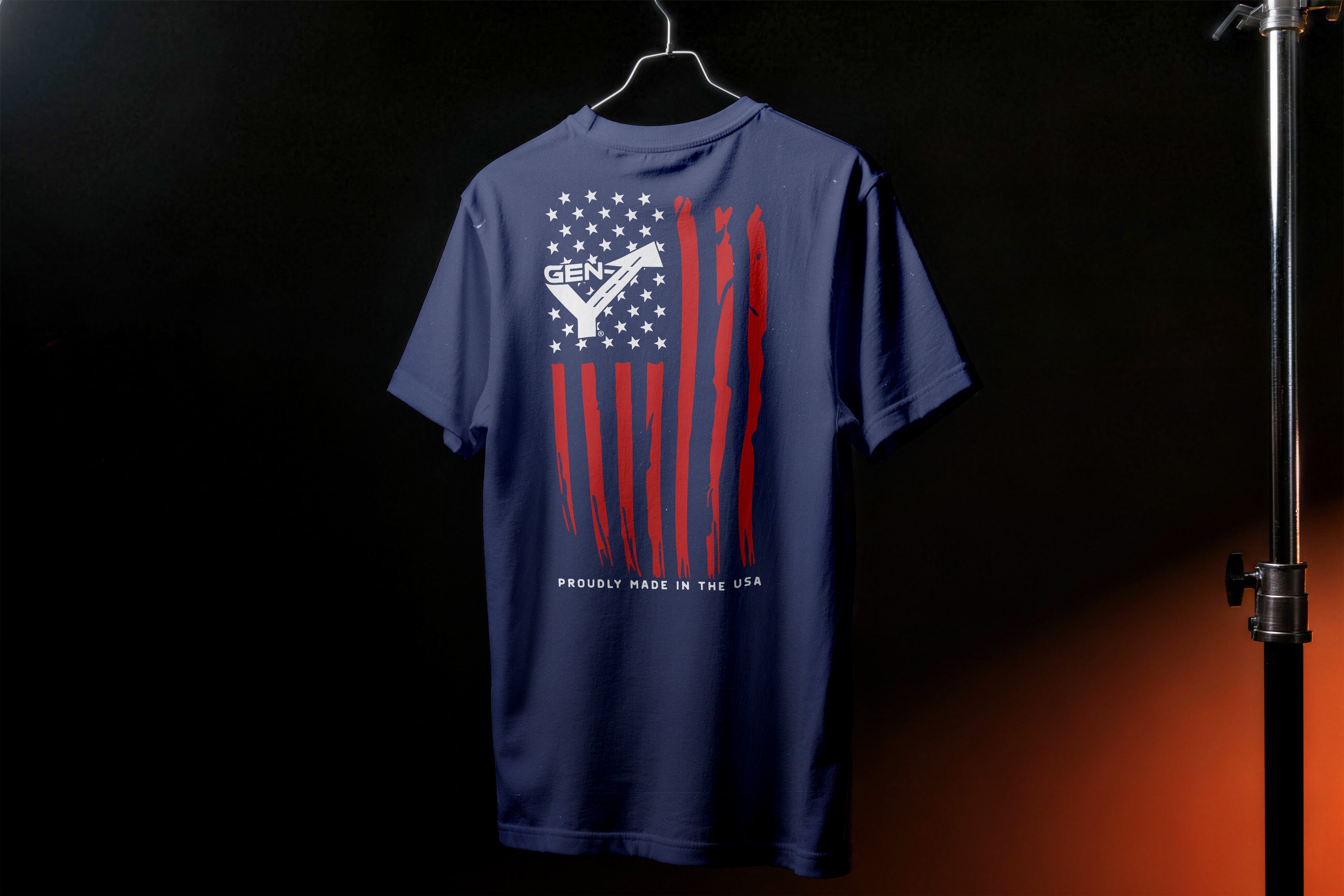 GEN-Y Hitch USA Tee T-Shirt manica corta grigio chiaro cotone