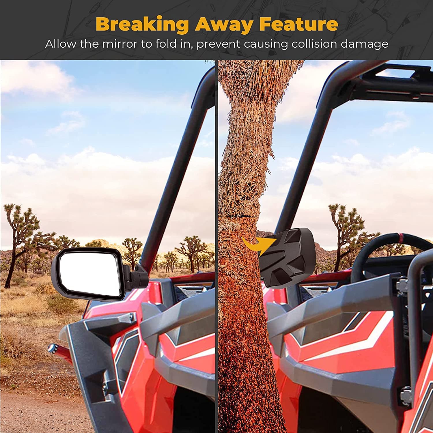 Kemimoto specchietti laterali Polaris RZR 2014-2023