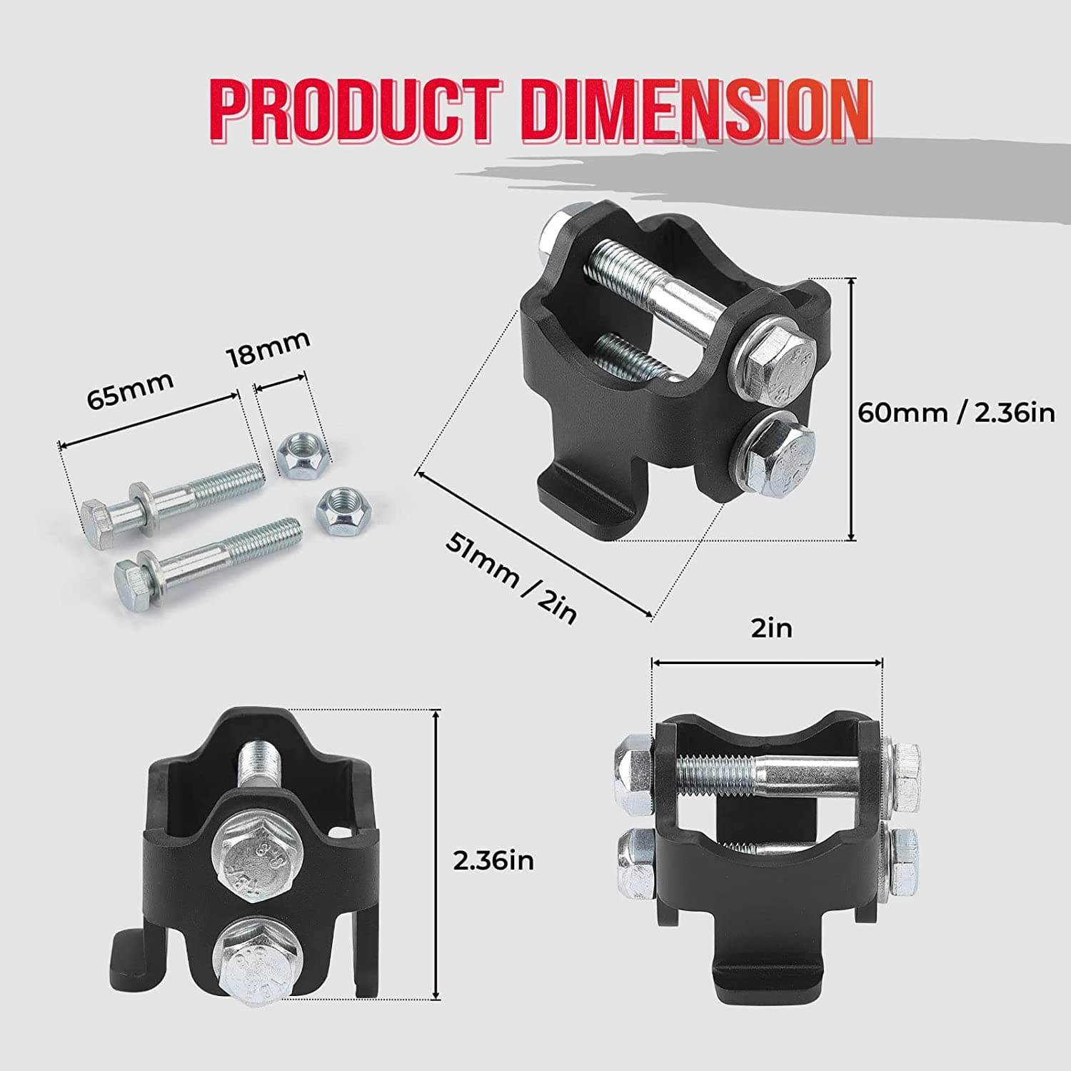 KEMIMOTO Kit Rialzo 5cm per Can-Am Defender HD Ferro