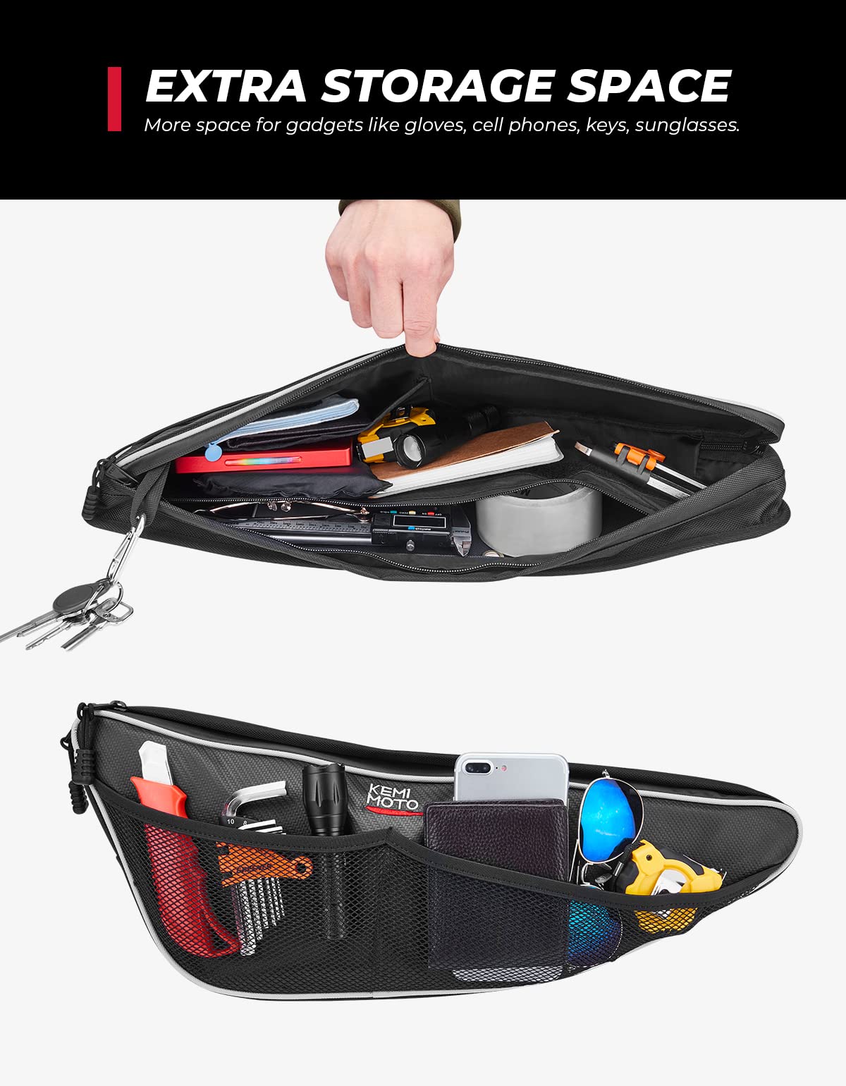 KEMIMOTO Talon 1000 borse portiera con ginocchiera 2 pezzi