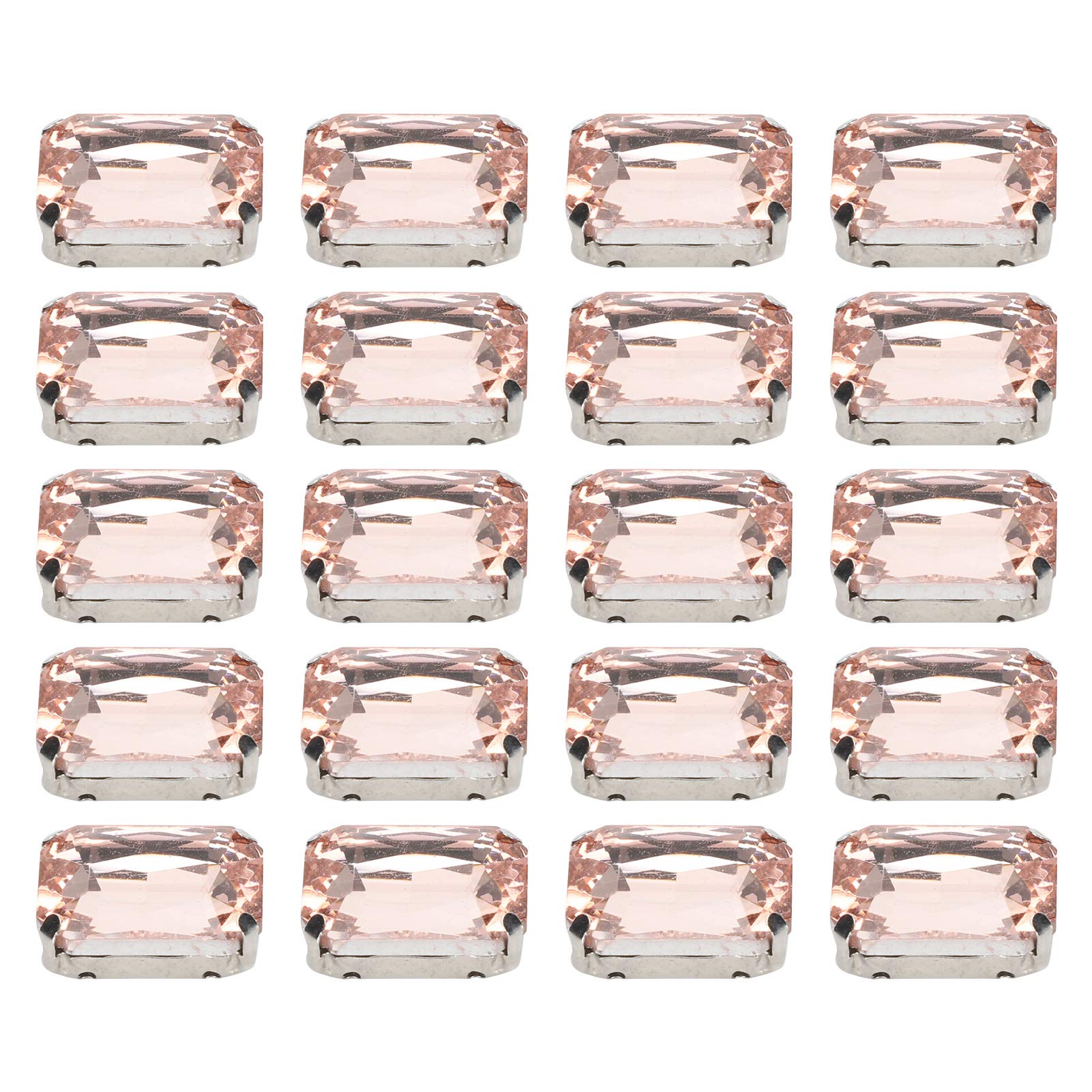 Hapivida Strass da Cucire 13x18mm A 20 Pezzi Vetro