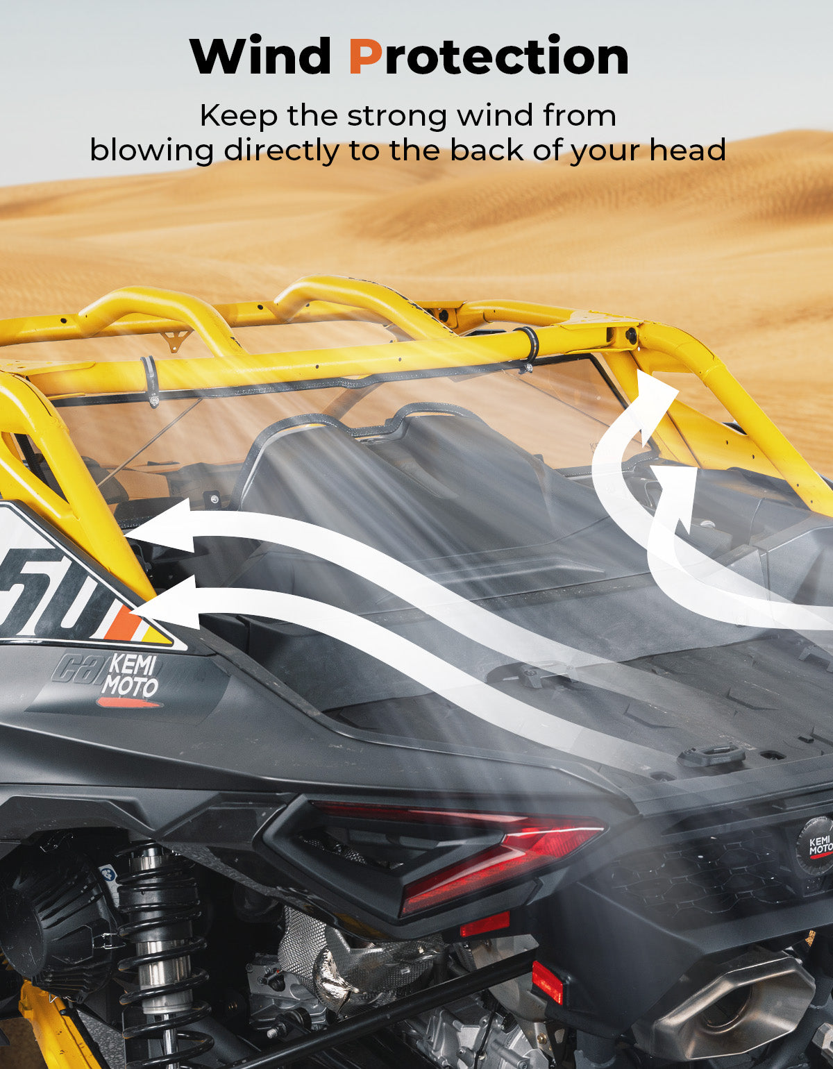 Kemimoto Maverick R lunotto posteriore oscurato antigraffio