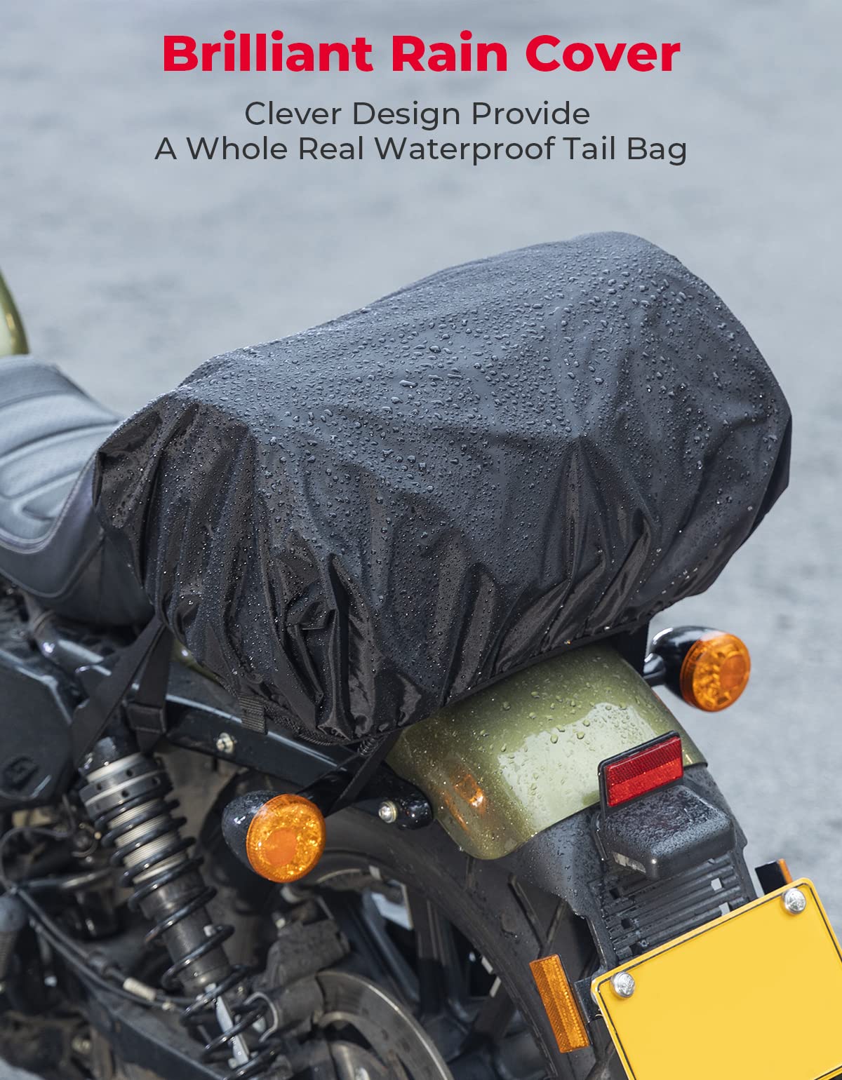 KEMIMOTO borsa posteriore moto 25L sissy bar espandibile
