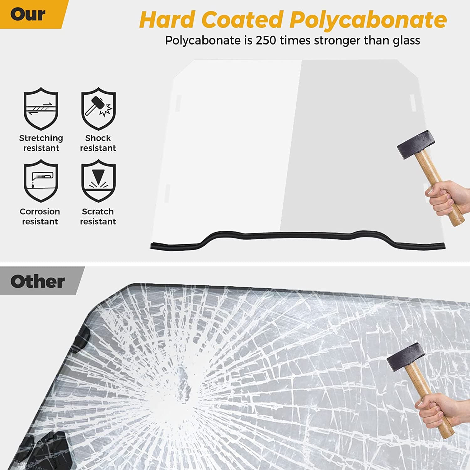 Kemimoto B0110-02803CL parabrezza anteriore RZR 1000 PC 2014-2020