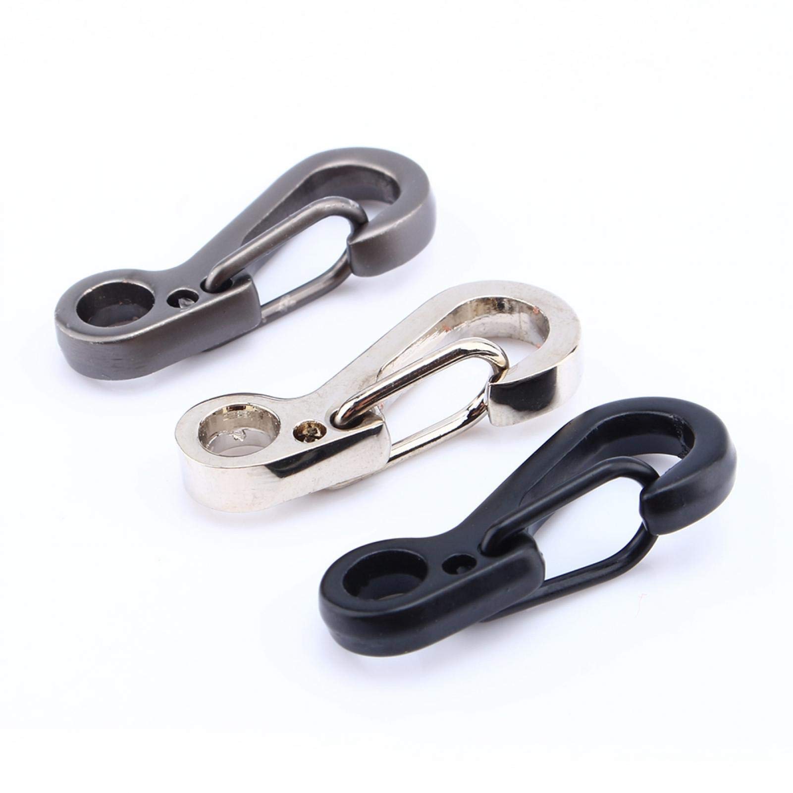 Kuuleyn mini moschettone portachiavi nero 30 mm lega
