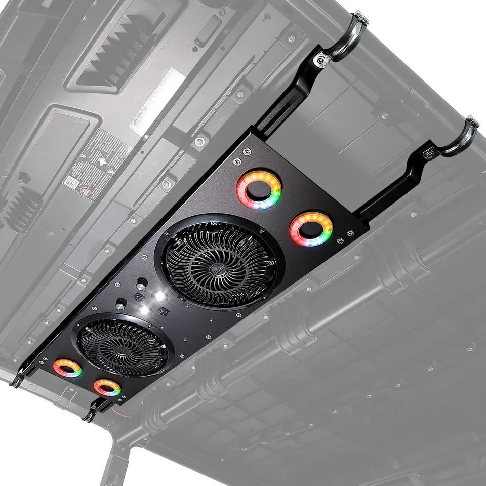 KEMIMOTO Ventola Tetto UTV RGB 12V Doppia 8 Pollici IP66