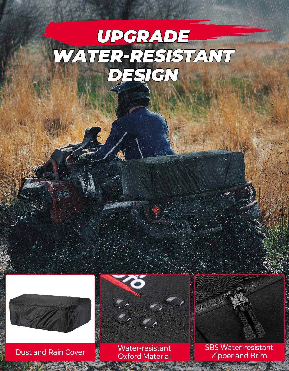 KEMIMOTO borsa cargo ATV 74L con borsa frigo impermeabile