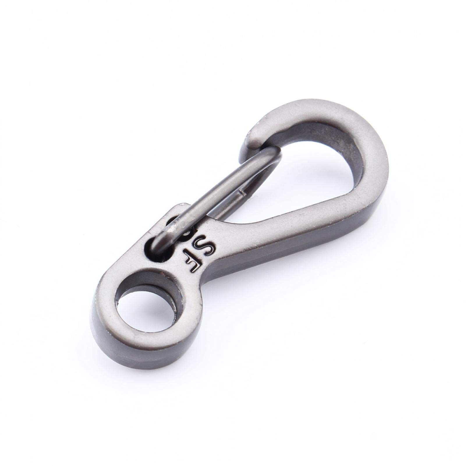 Kuuleyn mini moschettone portachiavi nero 30 mm lega