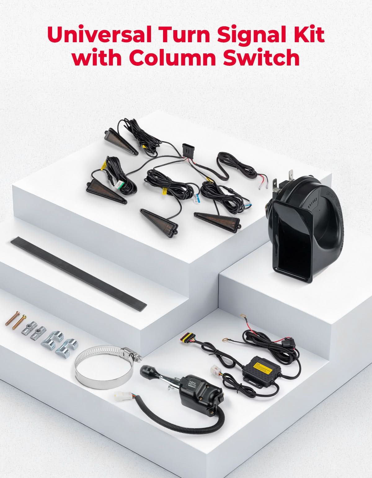 KEMIMOTO 3-in-1 Kit Frecce UTV con Clacson 110dB