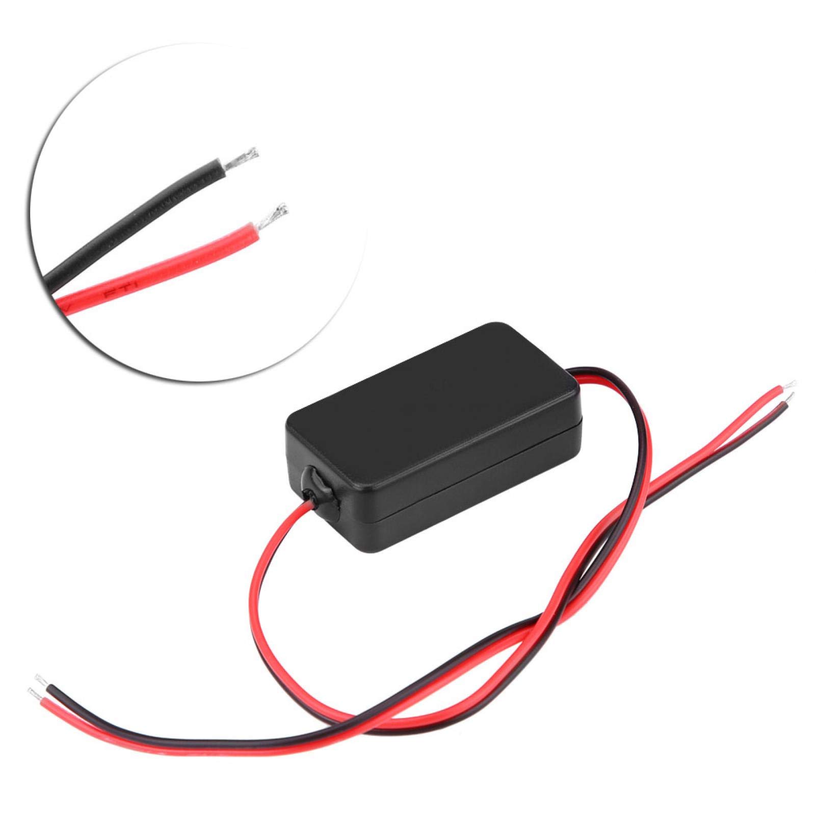 Kuuleyn filtro alimentazione retrocamera 12V DC nero anti-interferenze