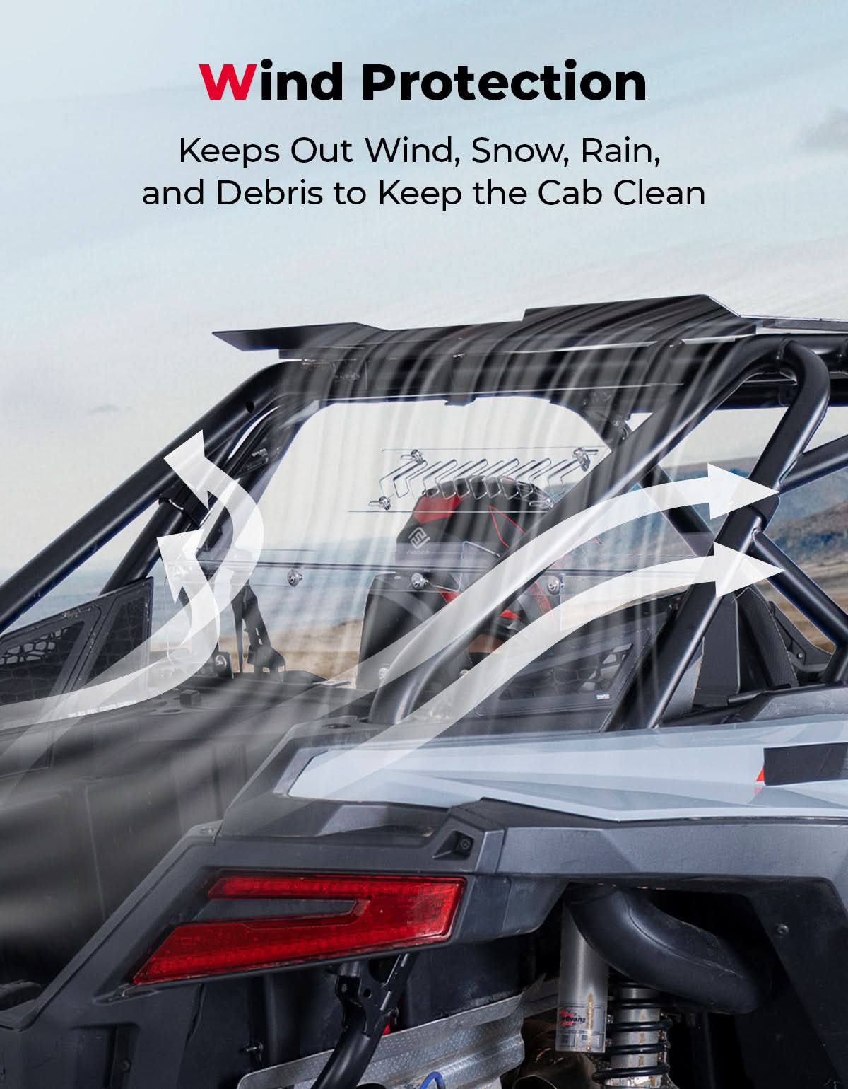KEMIMOTO RZR PRO XP parabrezza posteriore ventilato 2025-2026