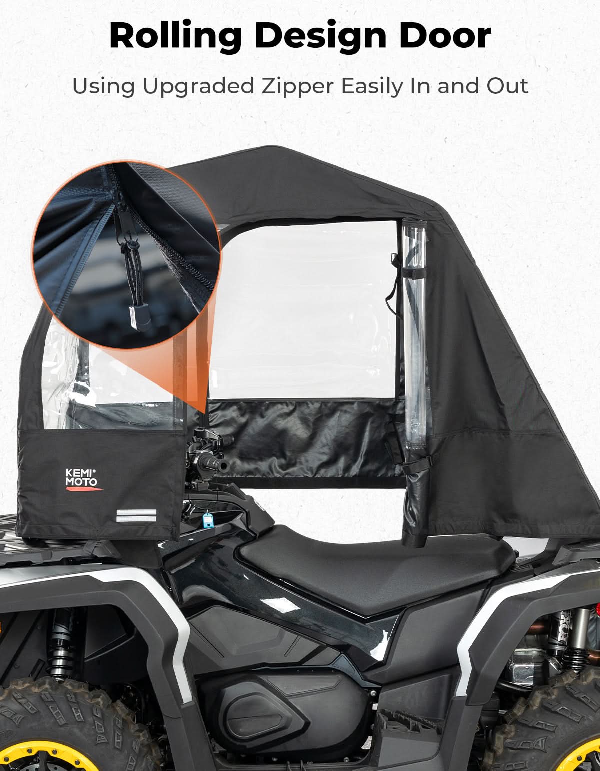 Kemimoto Telo Cabina Quad ATV Universale 6 Finestre Impermeabile