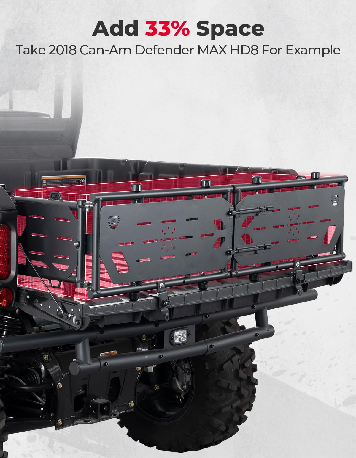 KEMIMOTO Defender HD estensione cassone metallo ribaltabile