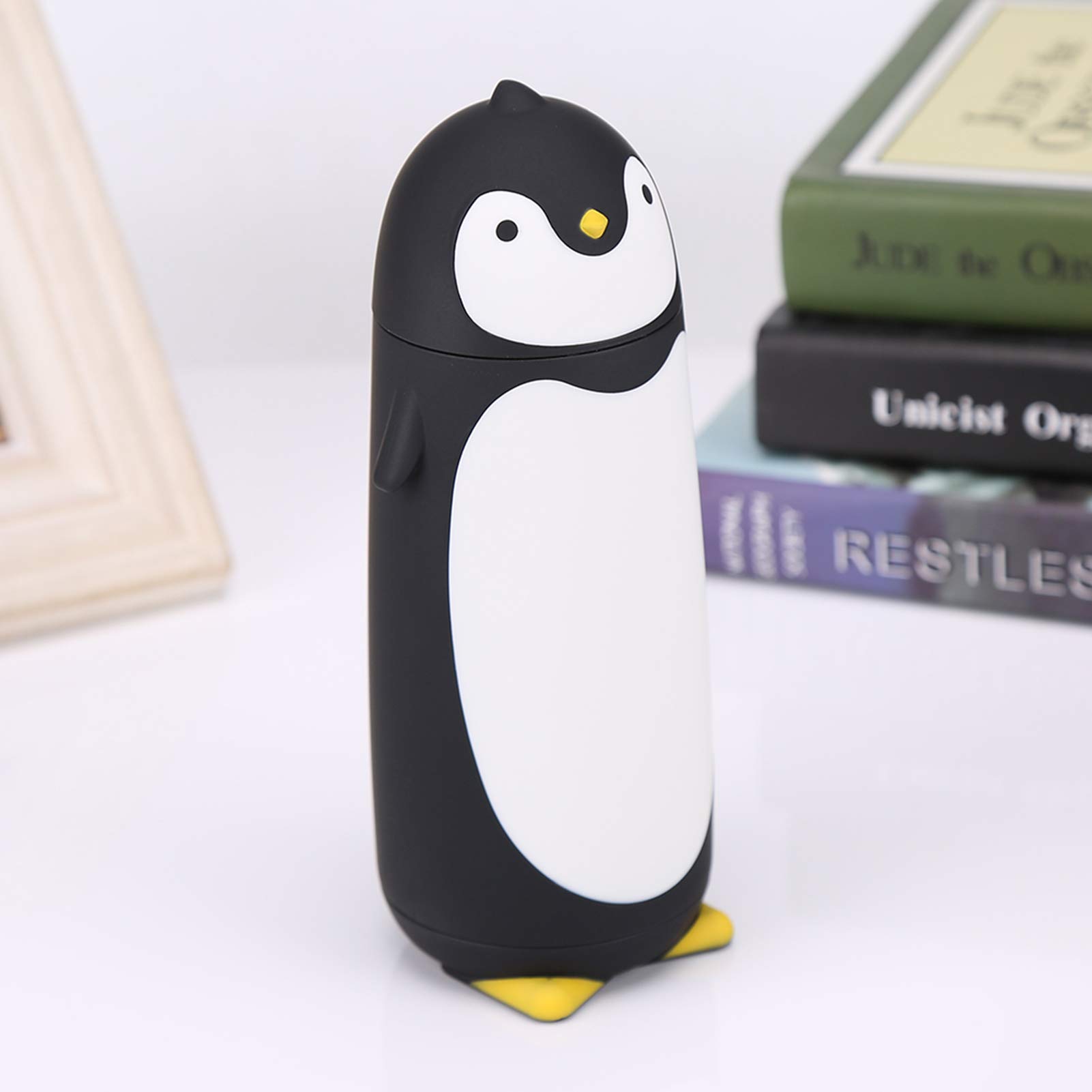 Kuuleyn Thermos Pinguino 300 ml Tazza Viaggio Nero Vetro