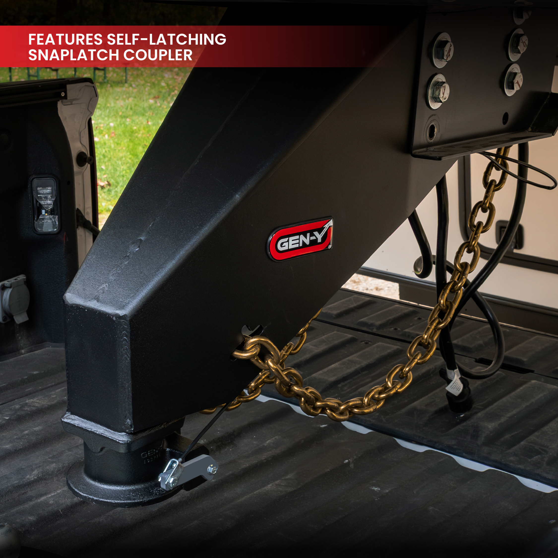 GEN-Y NOMAD Pin Box gancio traino gooseneck 30000 lb SnapLatch