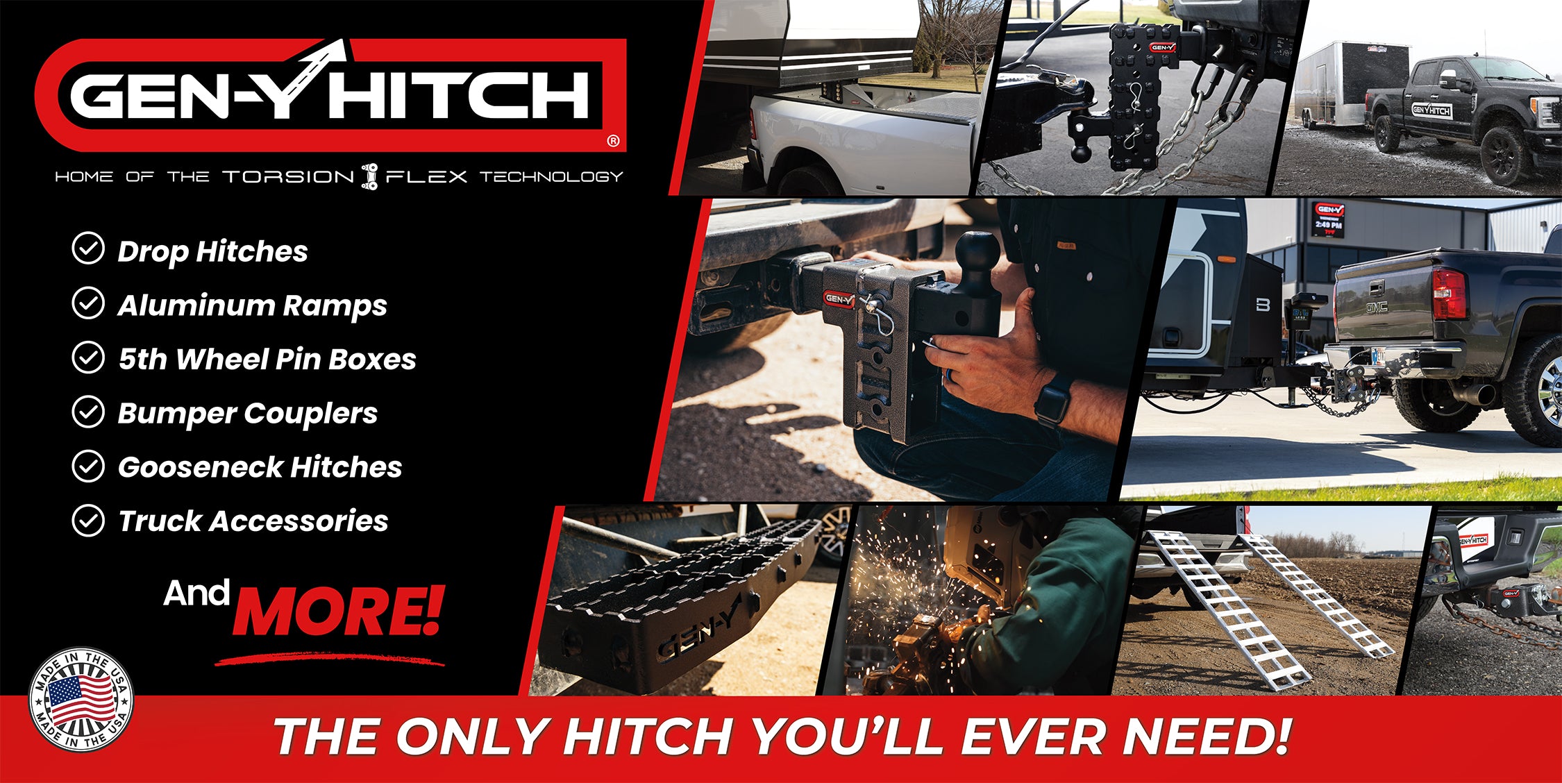 GEN-Y Hitch striscione linea prodotti 61x122 cm