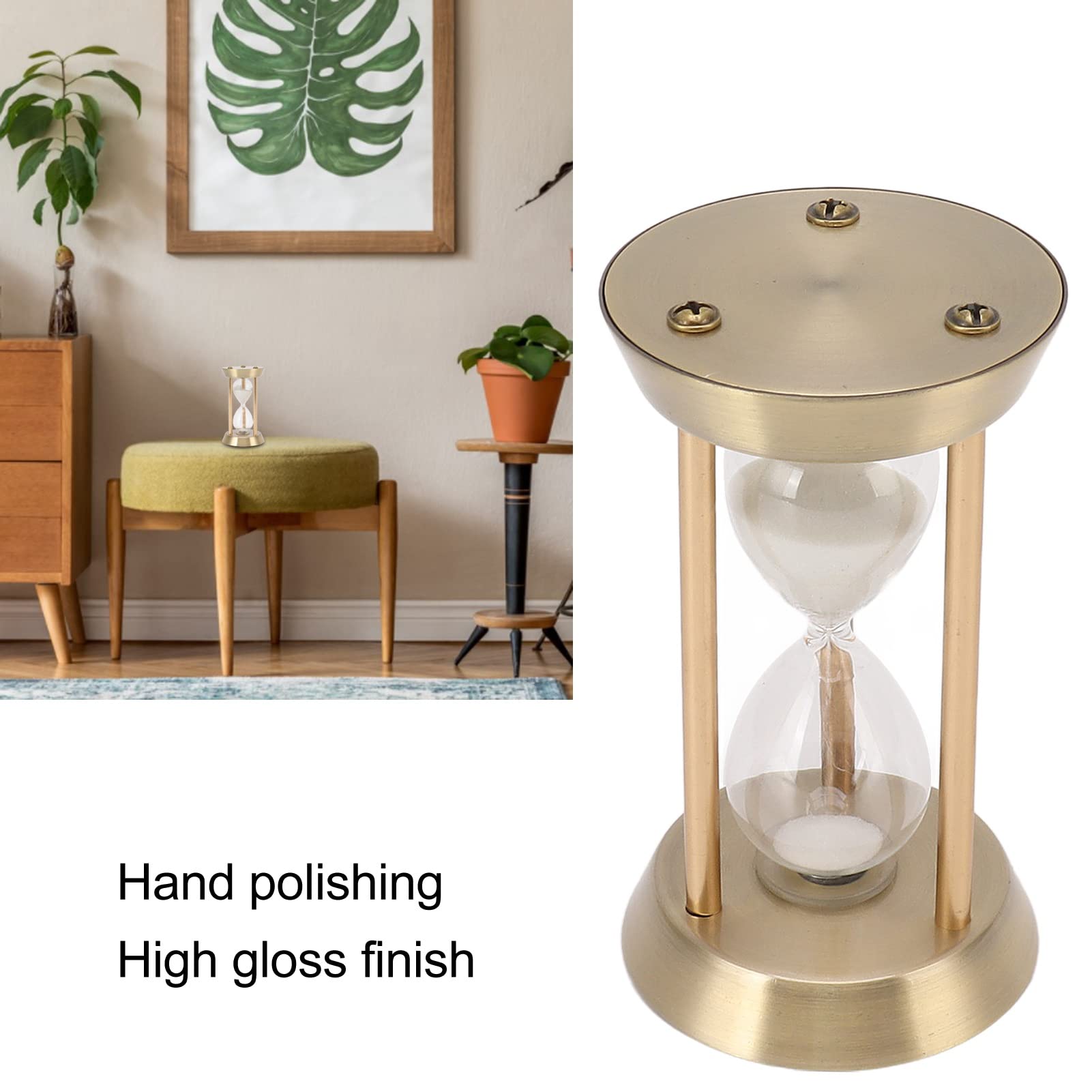 Hapivida Timer Sabbia Vetro Metallo Mini 10 Minuti