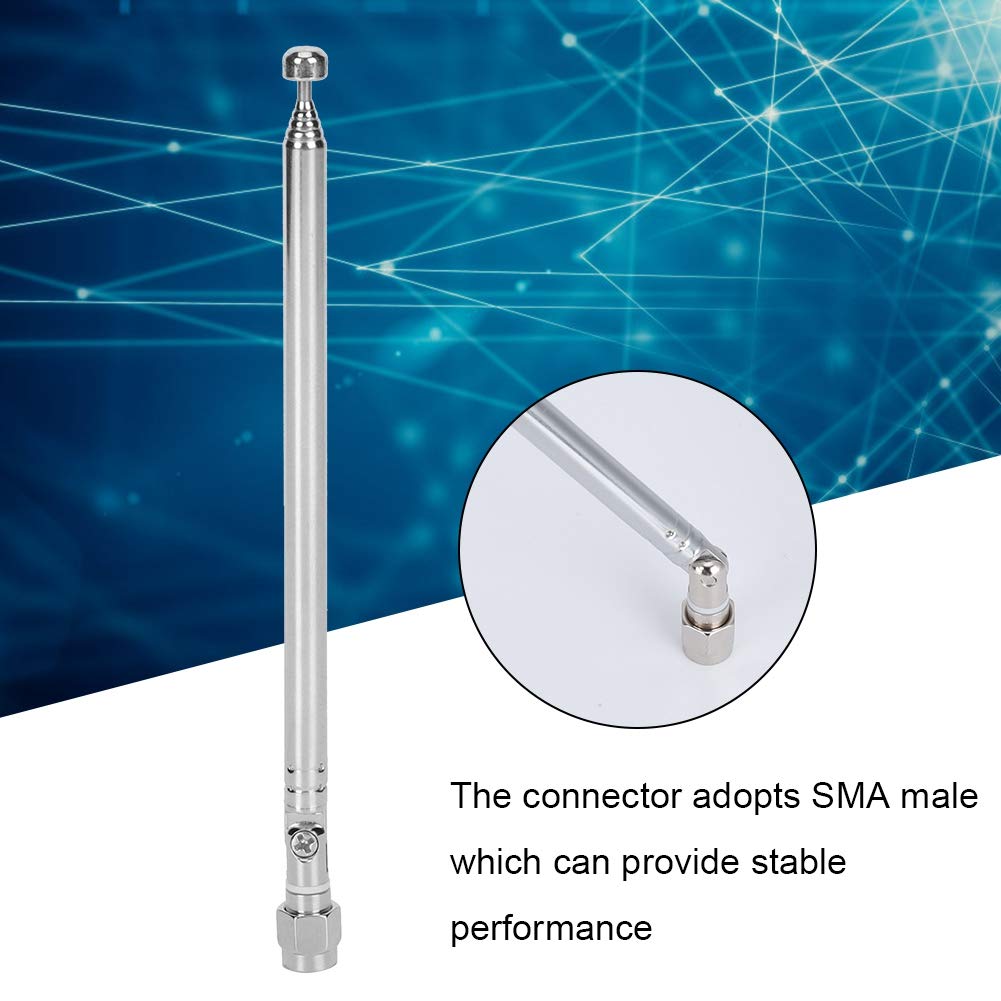 Kuuleyn antenna telescopica SMA maschio 40MHz-6G 6 sezioni