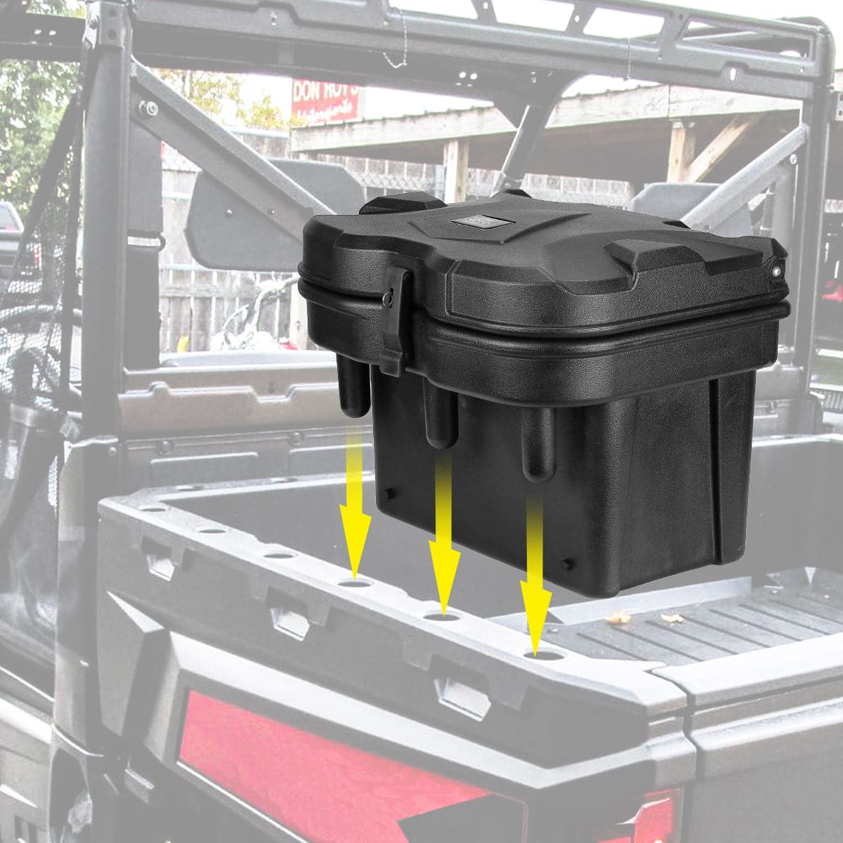KEMIMOTO Baule 20L per Polaris General 1000 nero chiudibile