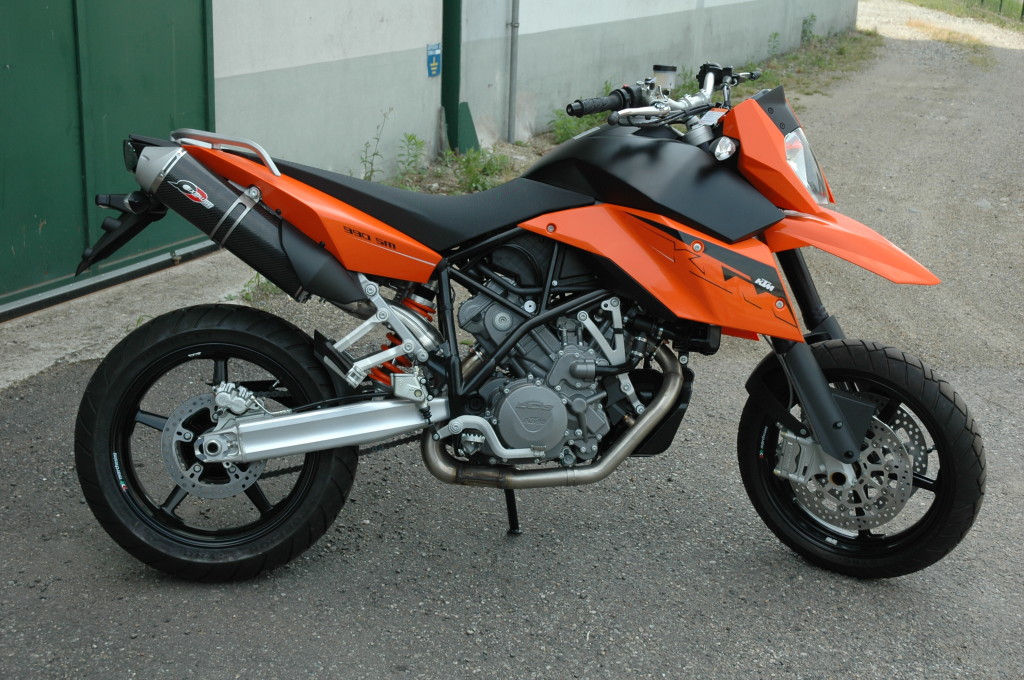 QD Exhaust Magnum KTM 950-990 Supermoto terminali bolt-on ovali