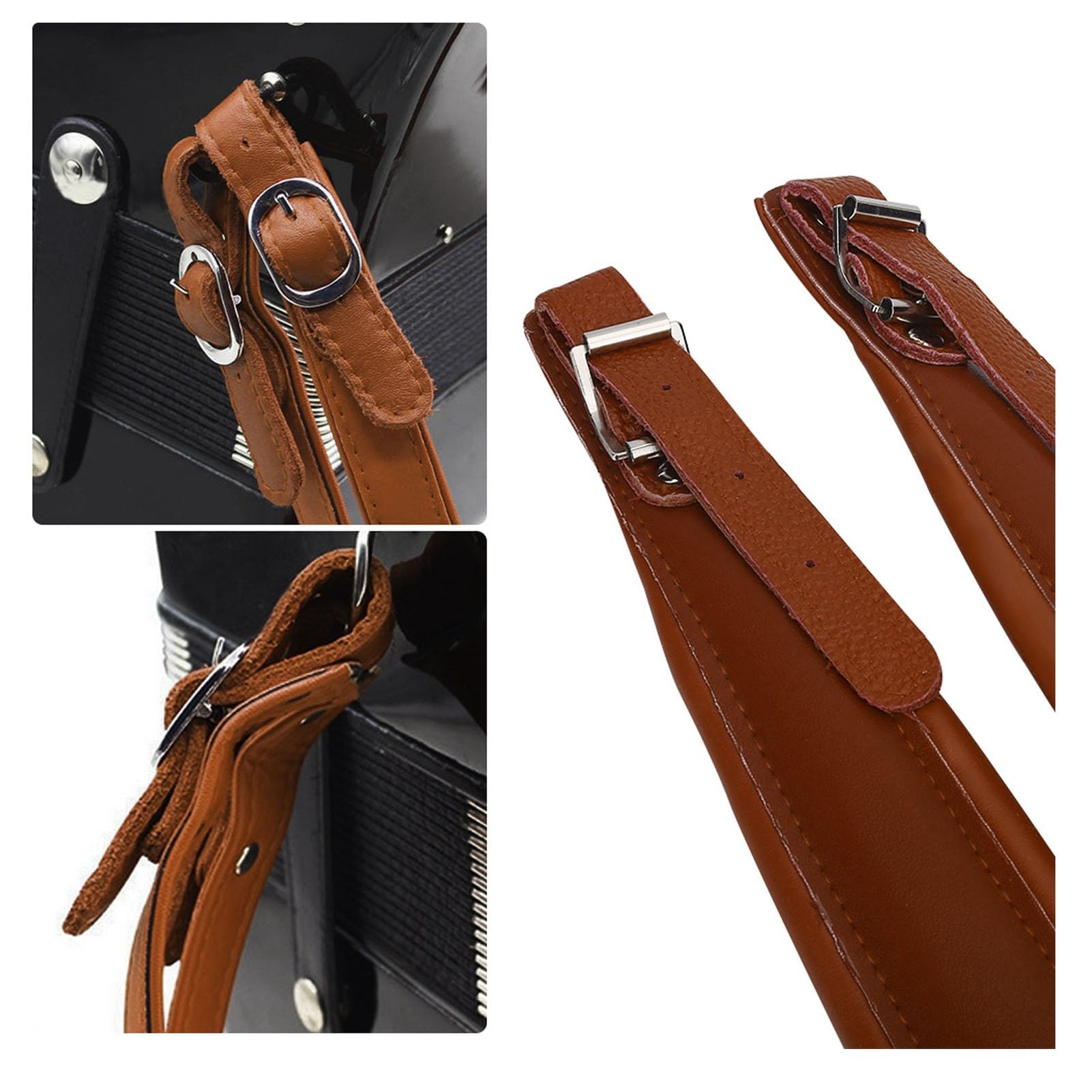 Kuuleyn cinghie fisarmonica pelle PU marrone 16-120 bassi