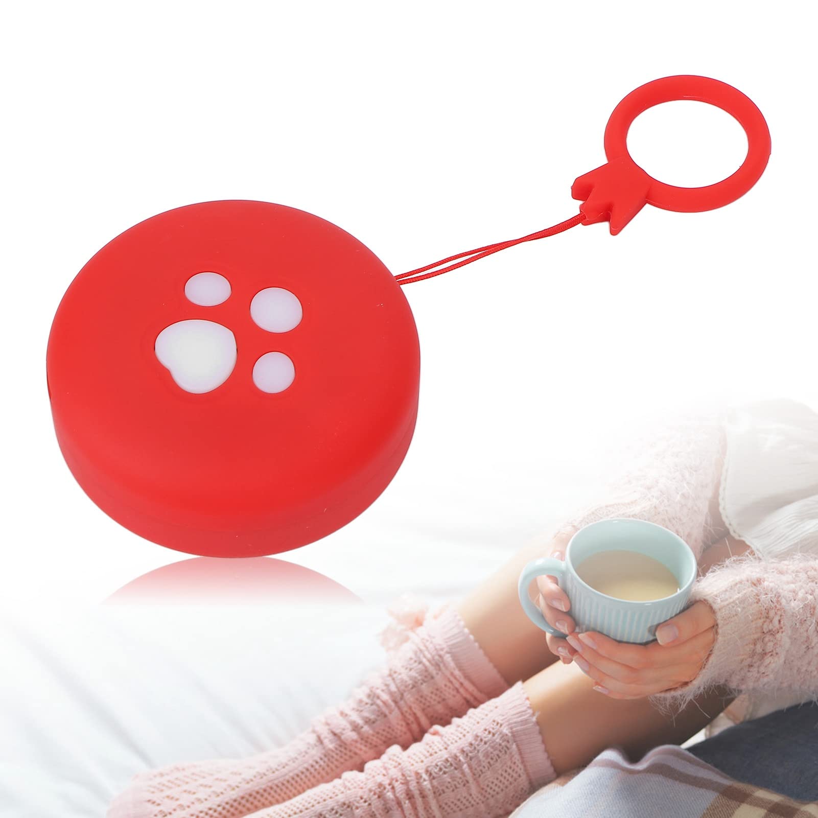 Kuuleyn Scaldamani Ricaricabile Gatto Rosso 2400mAh 3 Temperature