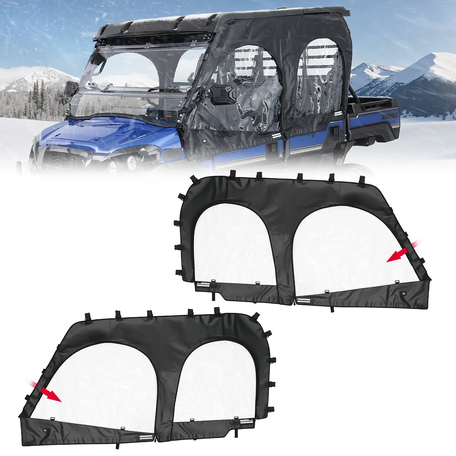 Kemimoto Mule Pro FXT porte superiori morbide con zip
