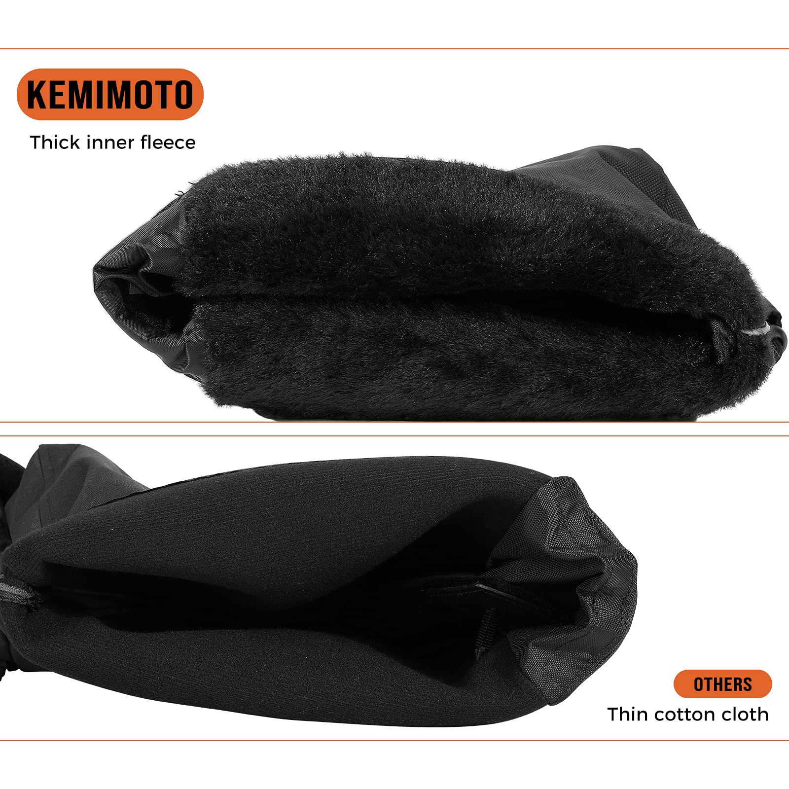 KEMIMOTO 2301 muffole manubrio moto ATV nere