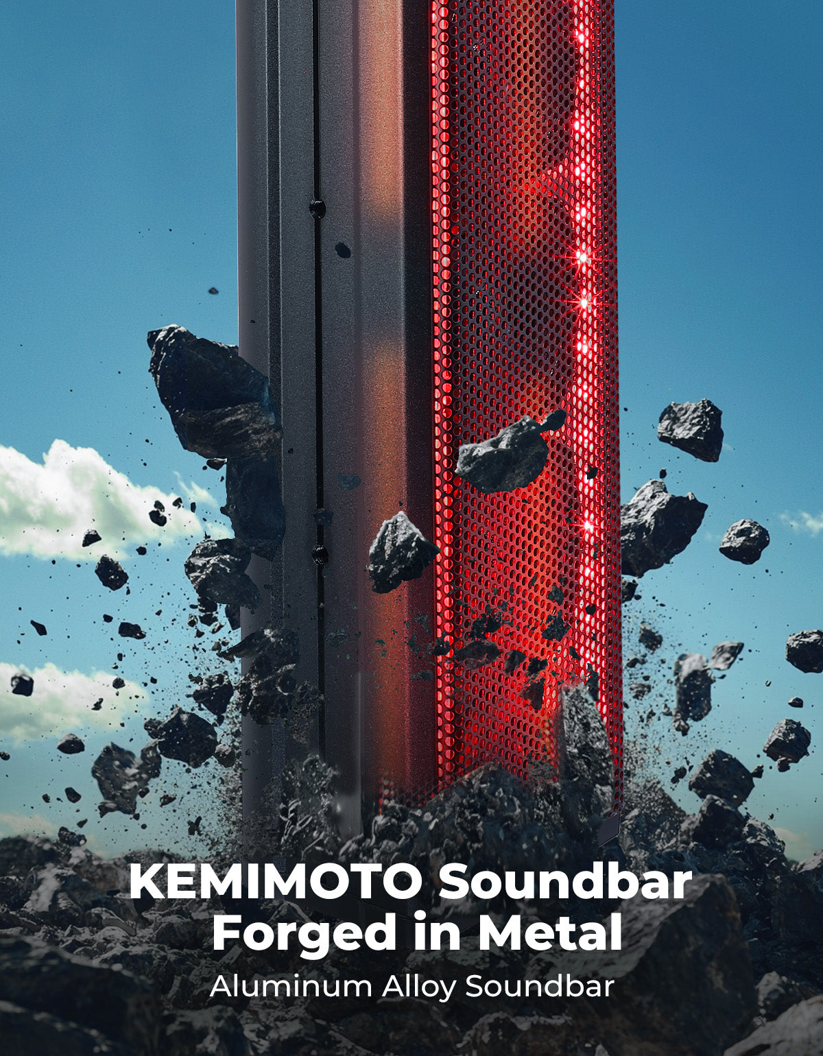 KEMIMOTO 2502 soundbar alluminio RGB 10 altoparlanti