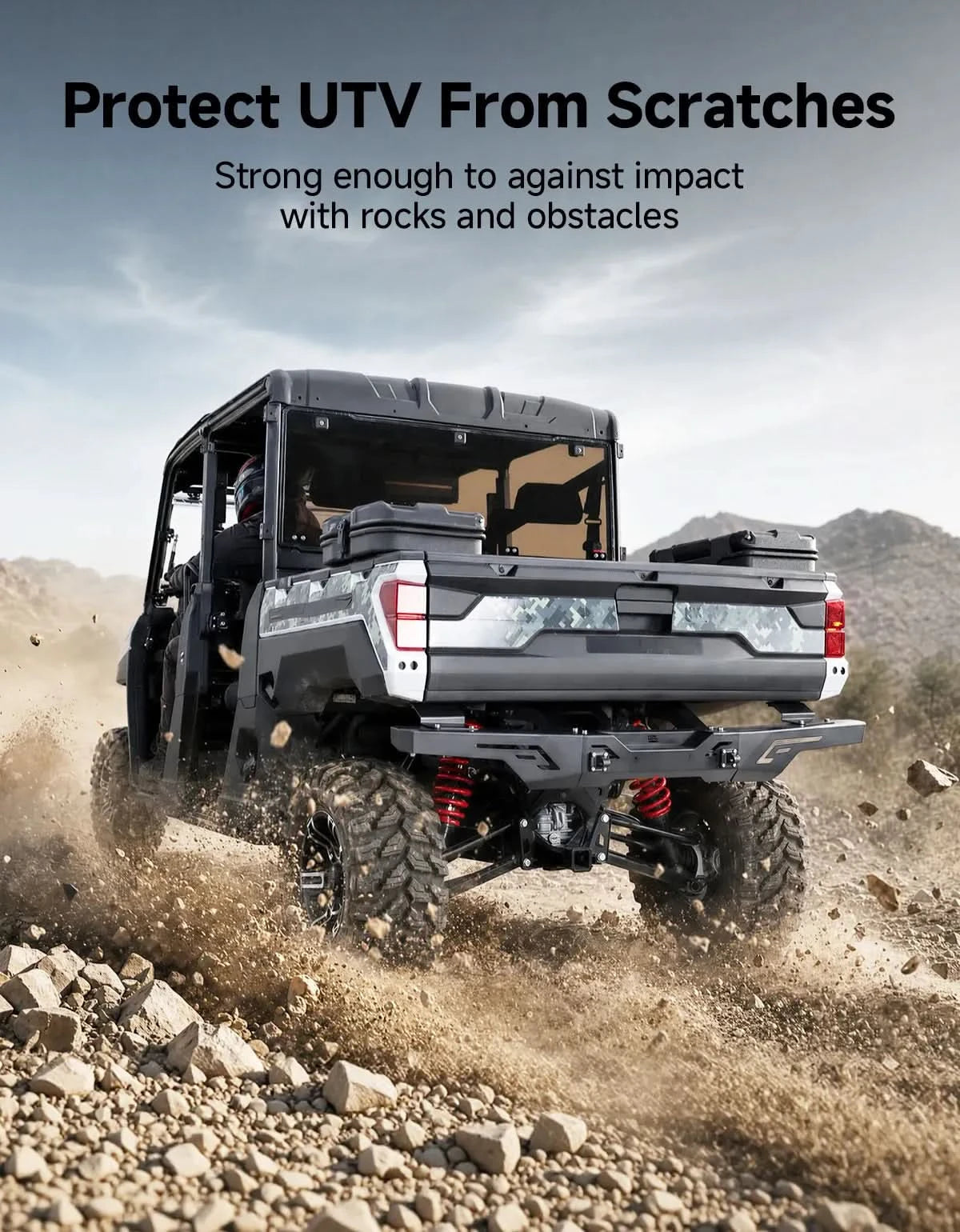 KEMIMOTO Paraurti Posteriore Polaris Ranger XP 1000 Acciaio D-Ring