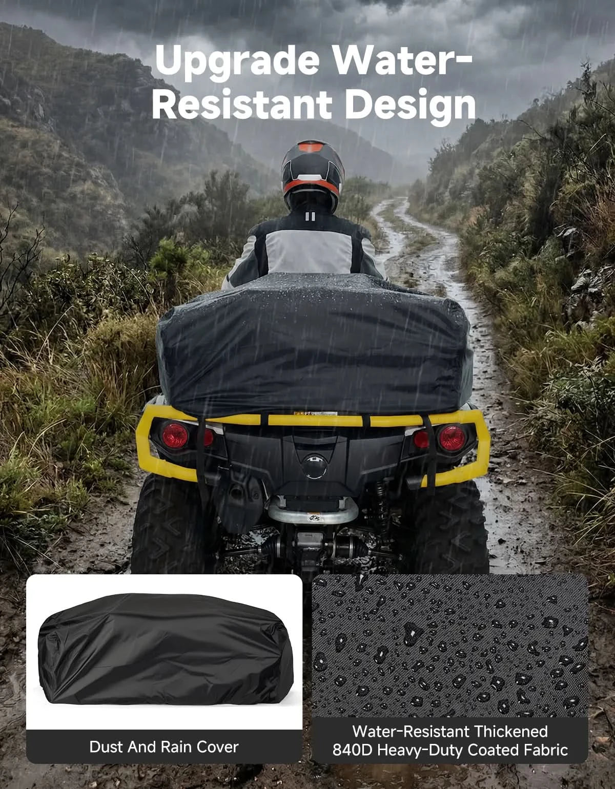 KEMIMOTO Borsa ATV 85L Posteriore con frigo e telaio metallo