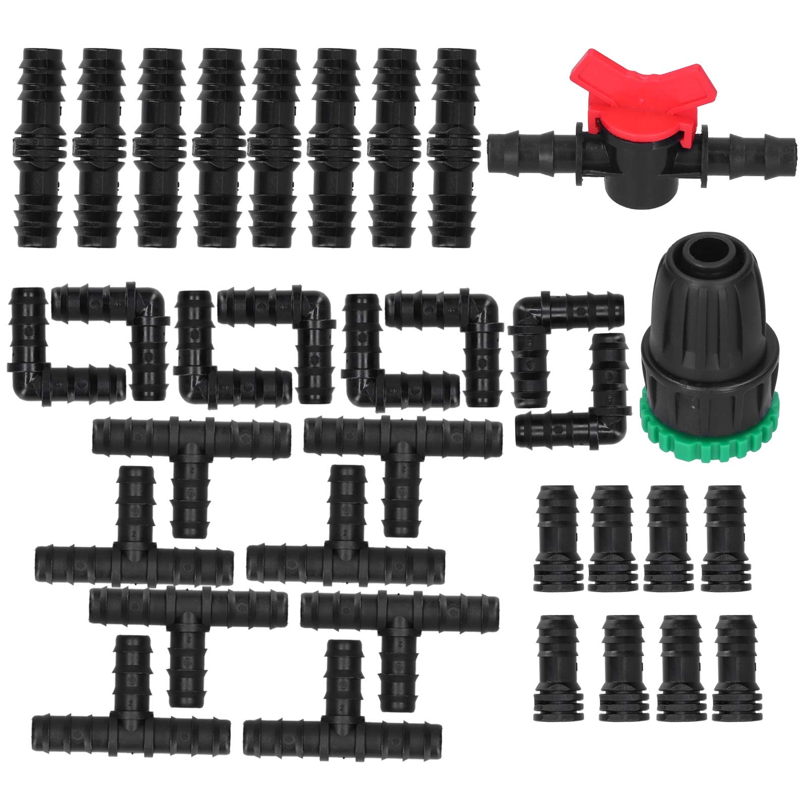 Kuuleyn Kit Irrigazione a Goccia G1/2 34 Pezzi Serra