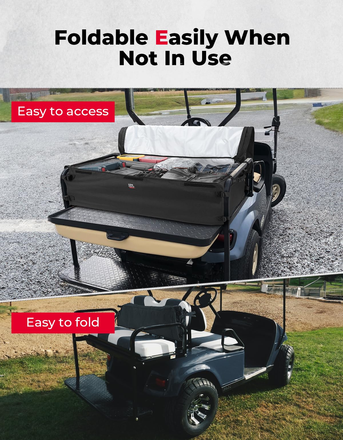 KEMIMOTO borsa portaoggetti golf cart Club Car EZGO impermeabile