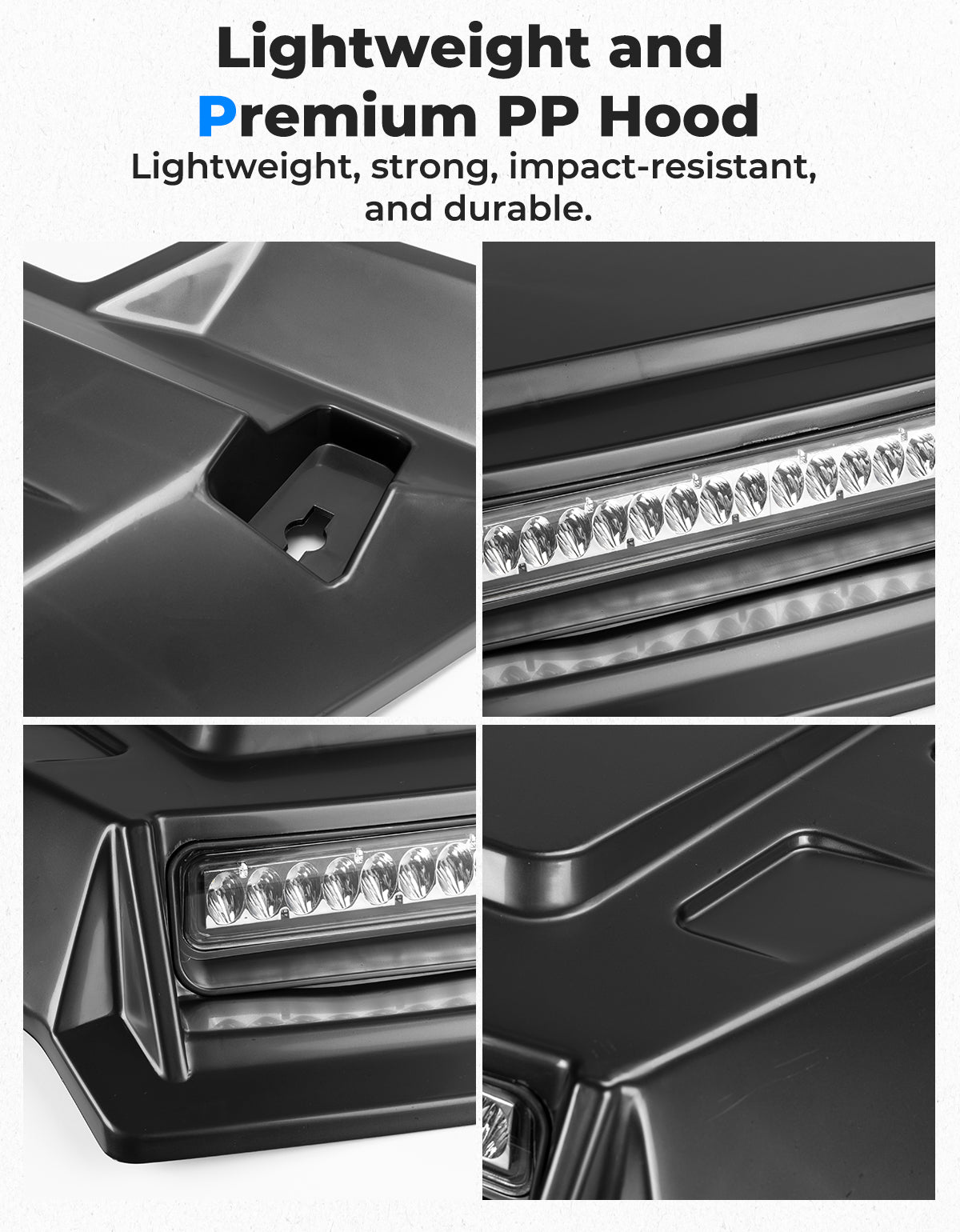 KEMIMOTO Pioneer 1000 presa aria cofano LED 2500 lumen