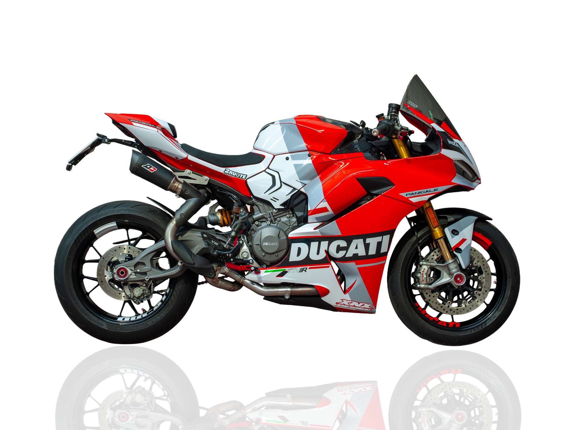 QD Exhaust Gunshot Twin Dark Matter scarico slip-on Panigale V2 2025