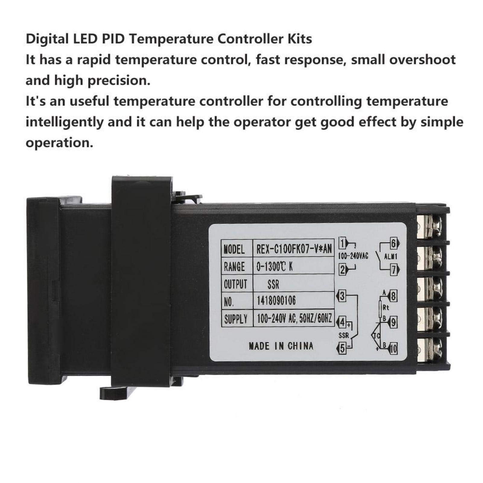 Kuuleyn Termostato Digitale PID 110-240V 0-1300°C Sonda