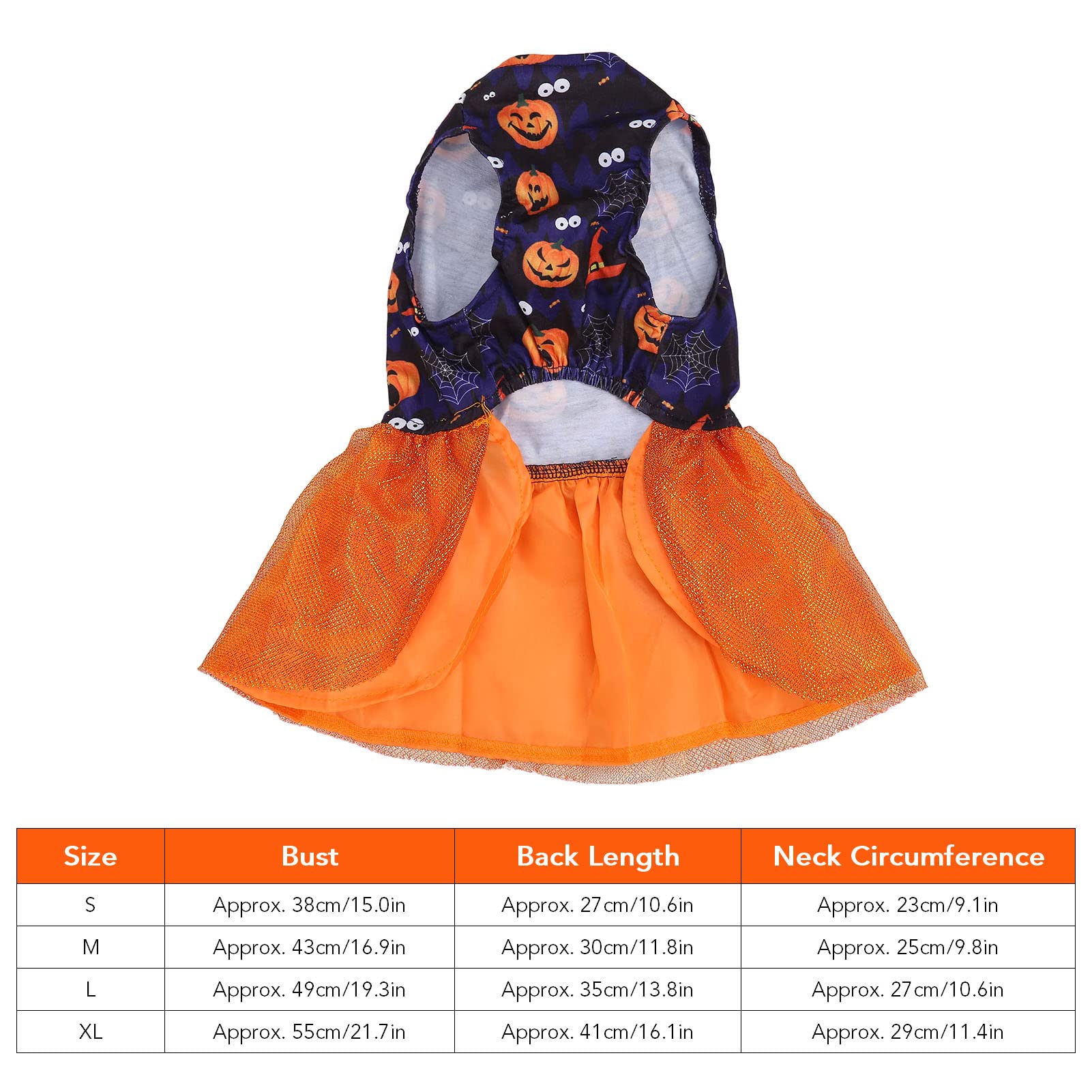 Kuuleyn Costume Halloween Cane Zucca Taglia S Leggero