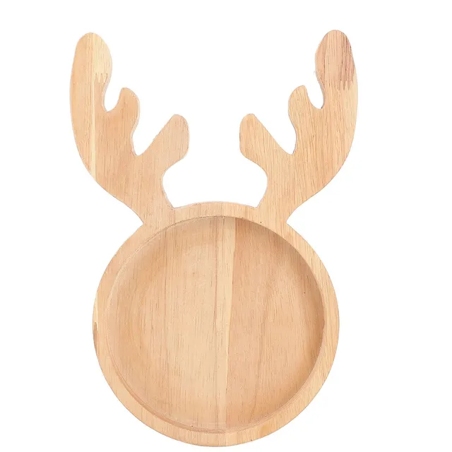 Hapivida Vassoio Legno Quercia Natale Cervo