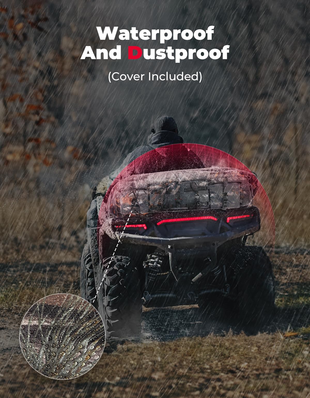 Kemimoto ATV borsa posteriore 76L con schienale e borsa frigo