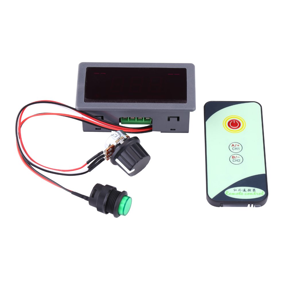 Kuuleyn Regolatore Velocità Motore DC Display LED 6-30V IR