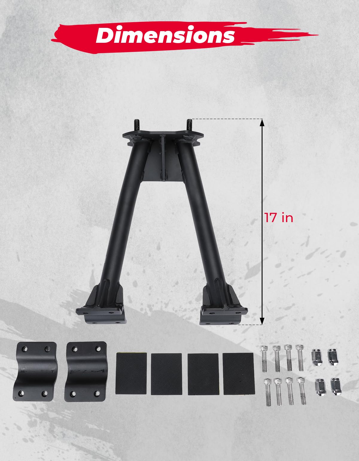 KEMIMOTO Portaruota di Scorta UTV Roll-Bar 1,5-2 Pollici