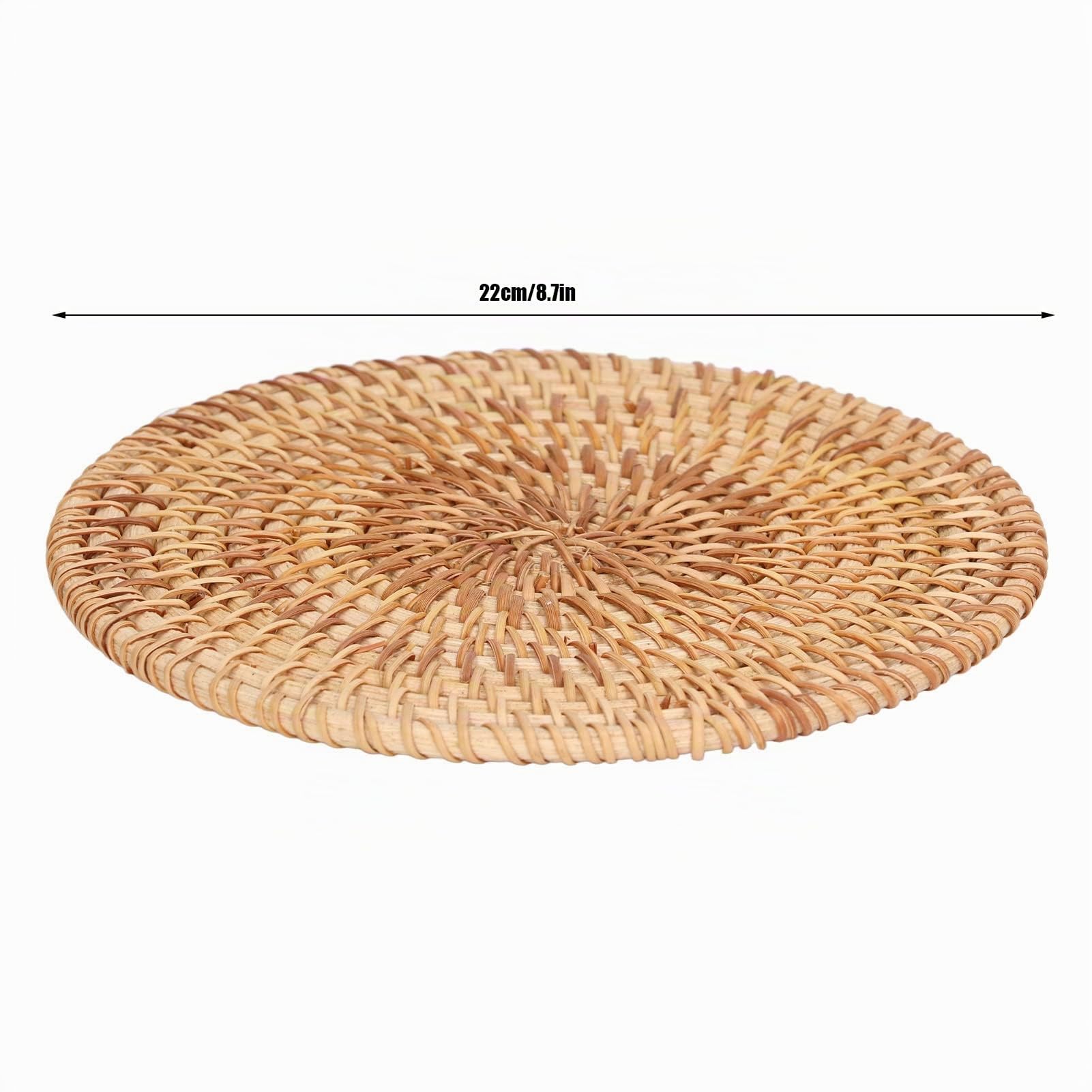 Kuuleyn sottopentola rattan 22 cm tovaglietta rotonda naturale